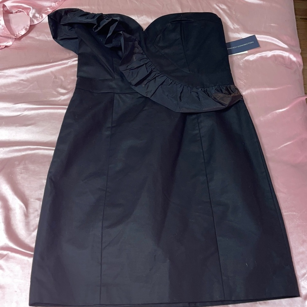 Strapless black dress by French connection